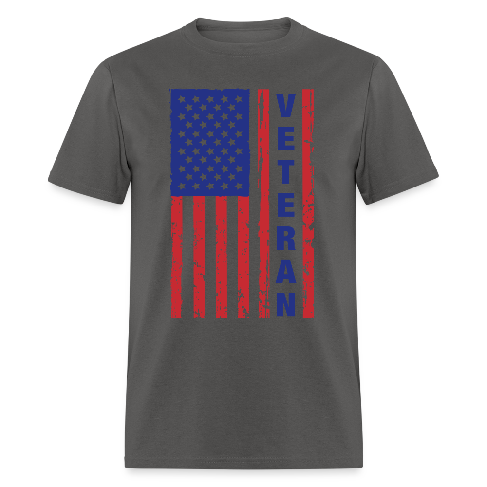 Veteran Flag T-Shirt - charcoal