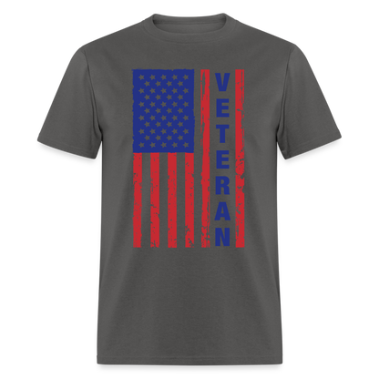 Veteran Flag T-Shirt - charcoal