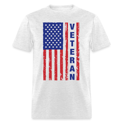 Veteran Flag T-Shirt - light heather gray