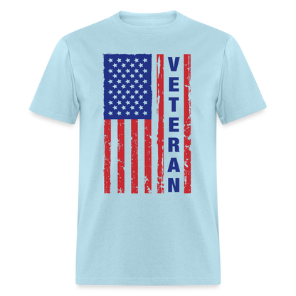 Veteran Flag T-Shirt - powder blue