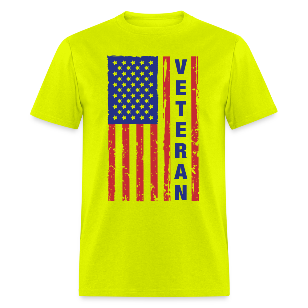 Veteran Flag T-Shirt - safety green