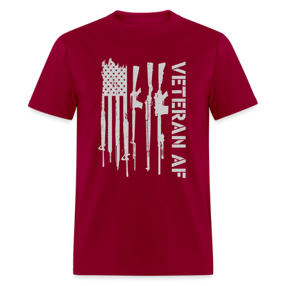 Veteran AF T-Shirt - dark red