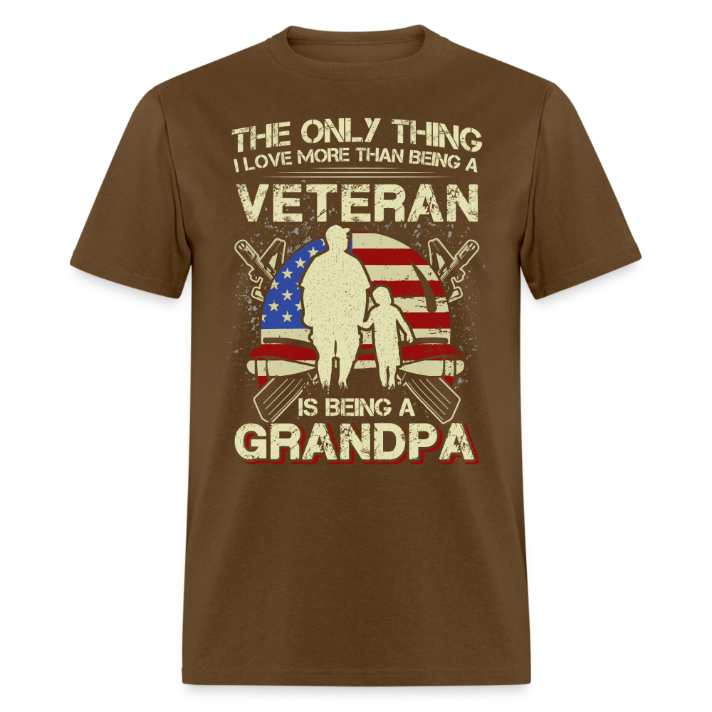 Veteran Grandpa T-Shirt - brown