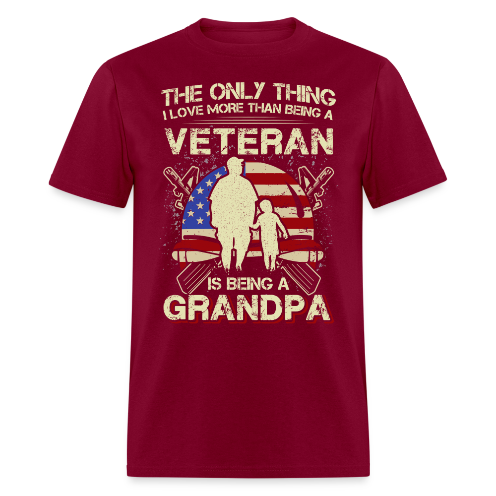 Veteran Grandpa T-Shirt - burgundy