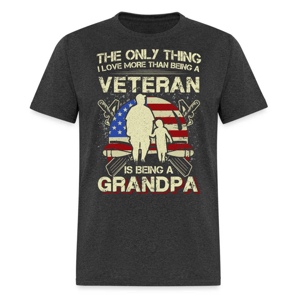 Veteran Grandpa T-Shirt - heather black
