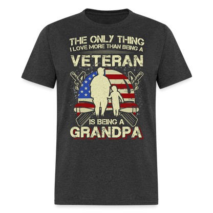 Veteran Grandpa T-Shirt - heather black