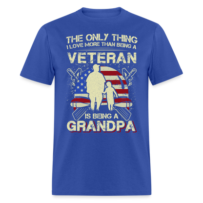 Veteran Grandpa T-Shirt - royal blue