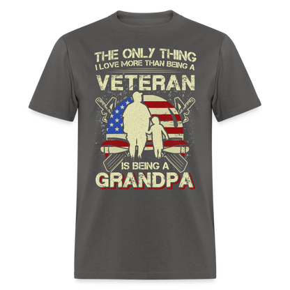 Veteran Grandpa T-Shirt - charcoal