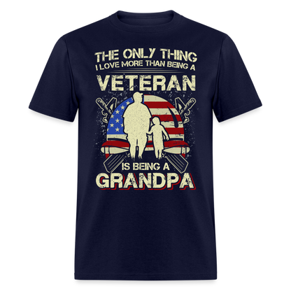 Veteran Grandpa T-Shirt - navy