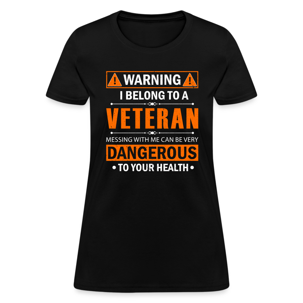I Belong to a Veteran T-Shirt - black