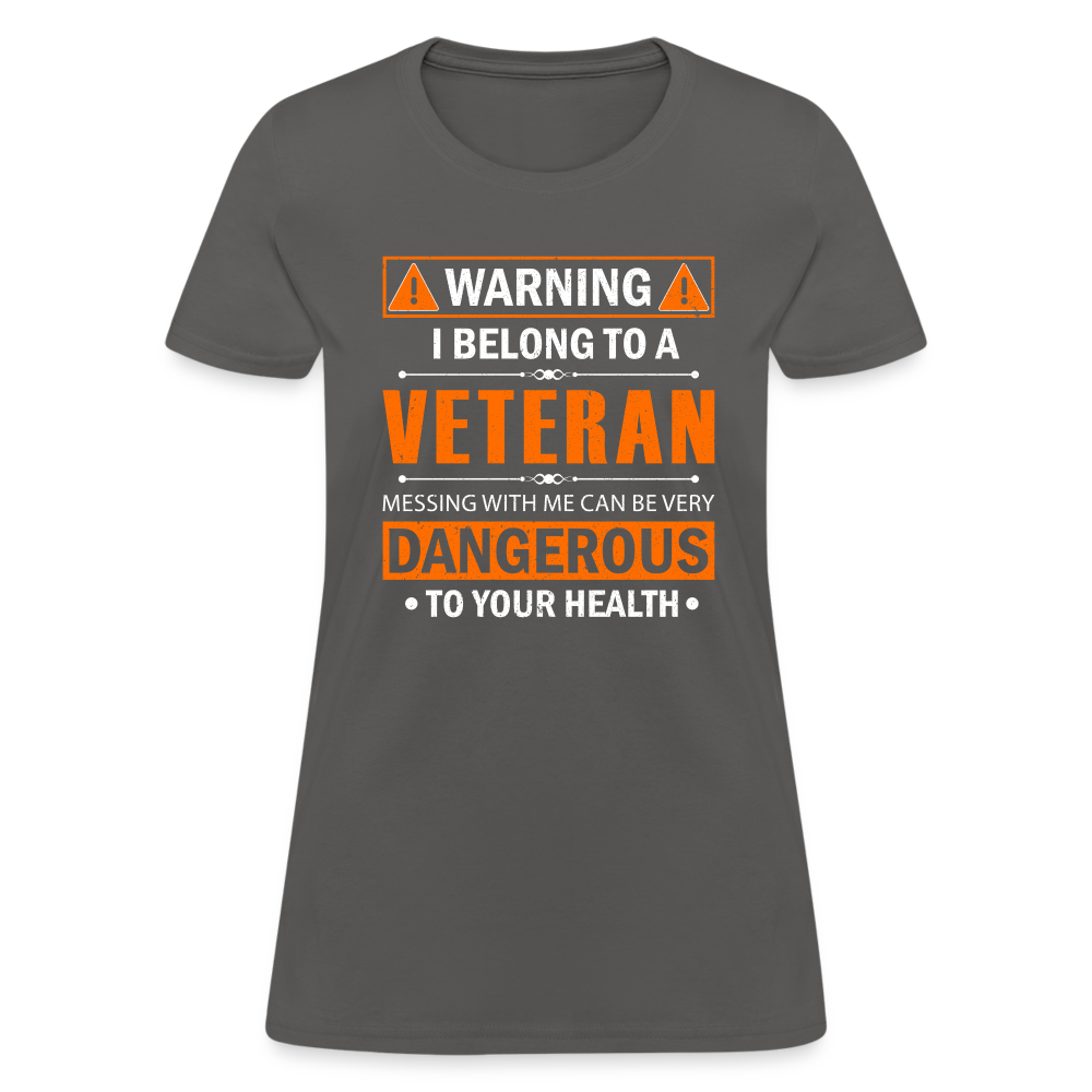 I Belong to a Veteran T-Shirt - charcoal