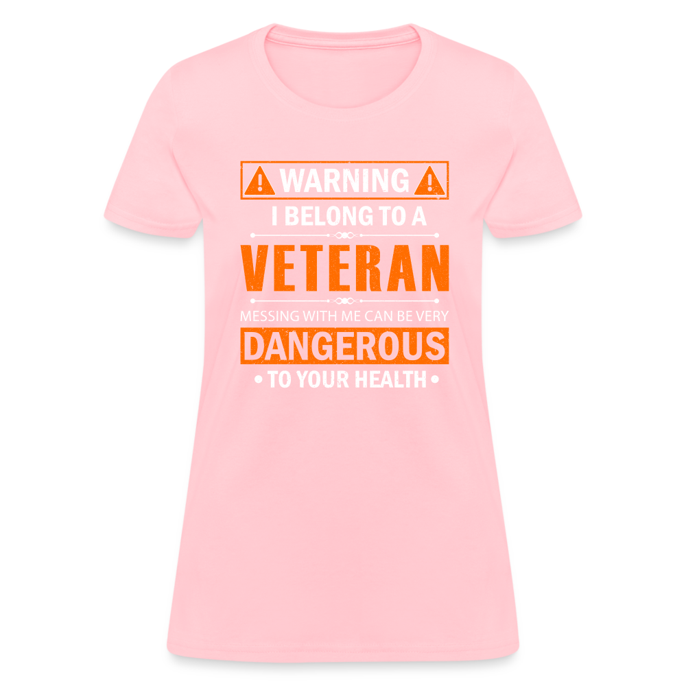 I Belong to a Veteran T-Shirt - pink