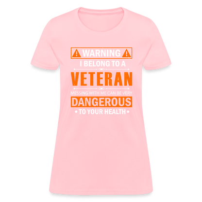 I Belong to a Veteran T-Shirt - pink