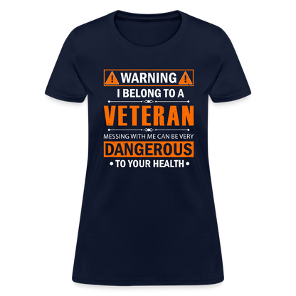 I Belong to a Veteran T-Shirt - navy