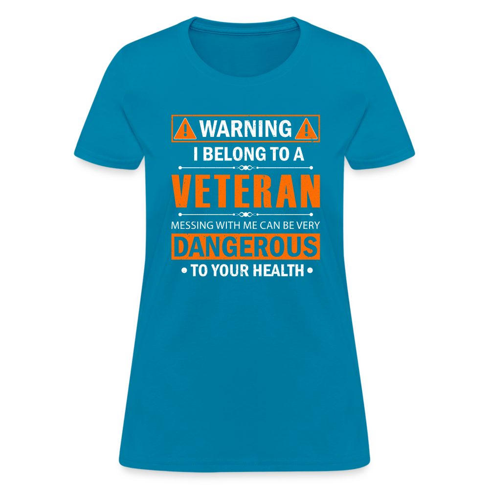 I Belong to a Veteran T-Shirt - turquoise