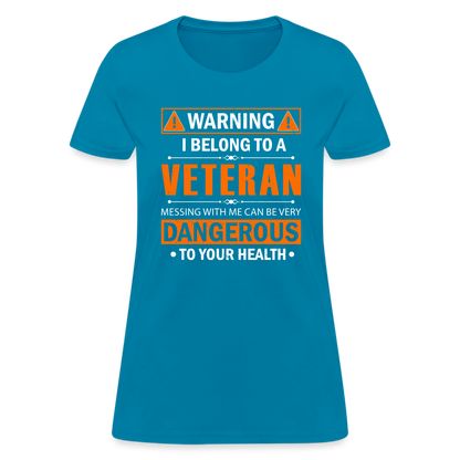 I Belong to a Veteran T-Shirt - turquoise