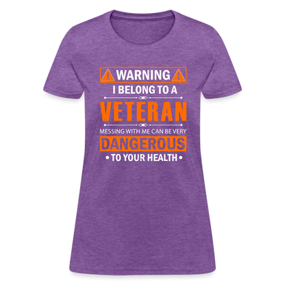 I Belong to a Veteran T-Shirt - purple heather