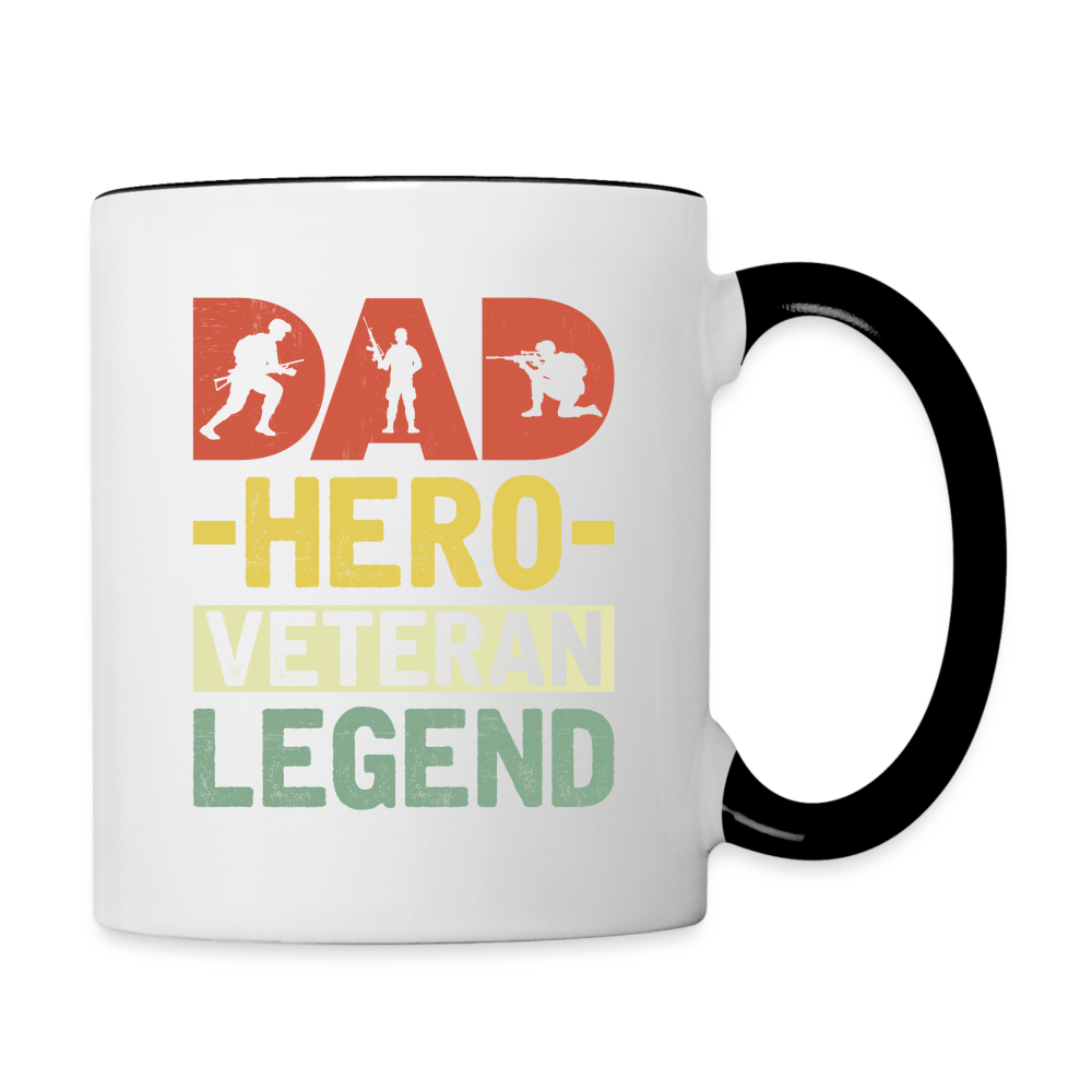 Dad Hero Veteran Legend Coffee Mug - white/black