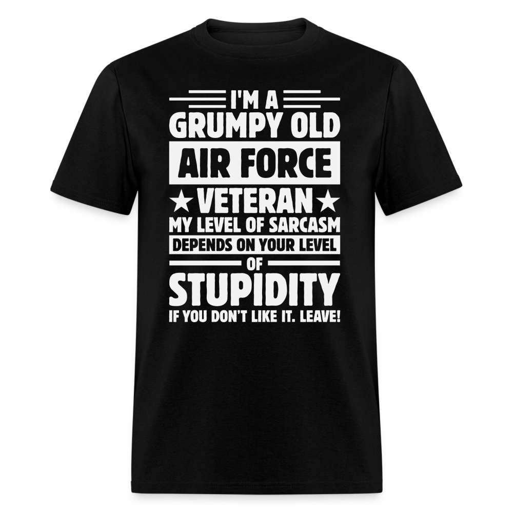 Grumpy Old Air Force Veteran T-Shirt - black