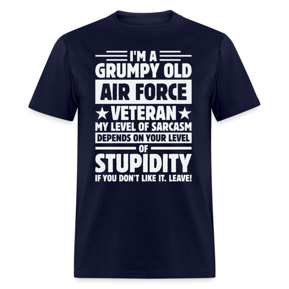 Grumpy Old Air Force Veteran T-Shirt - navy