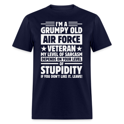Grumpy Old Air Force Veteran T-Shirt - navy