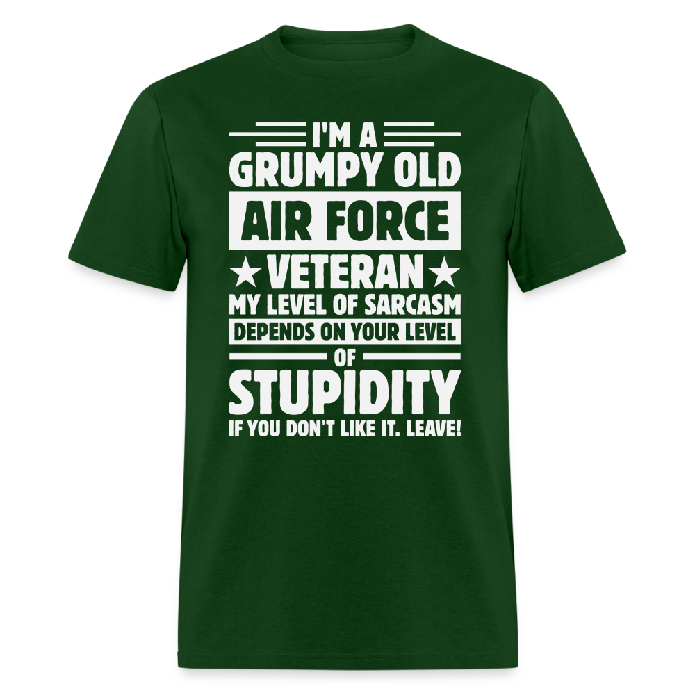 Grumpy Old Air Force Veteran T-Shirt - forest green