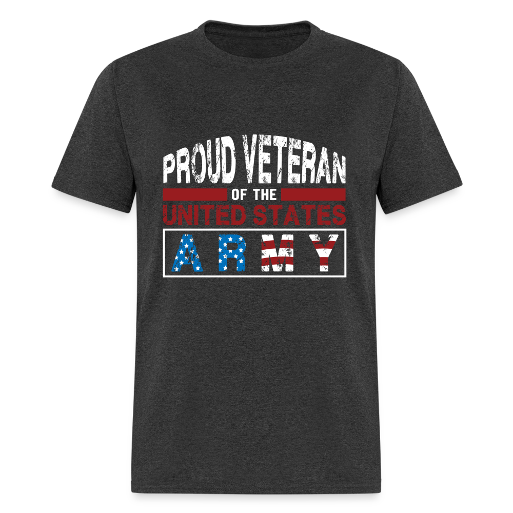 Proud Veteran of the United States Army T-Shirt - heather black