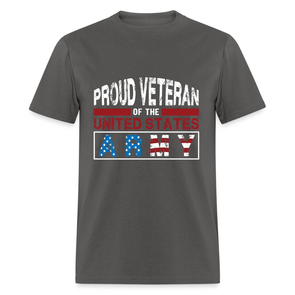 Proud Veteran of the United States Army T-Shirt - charcoal