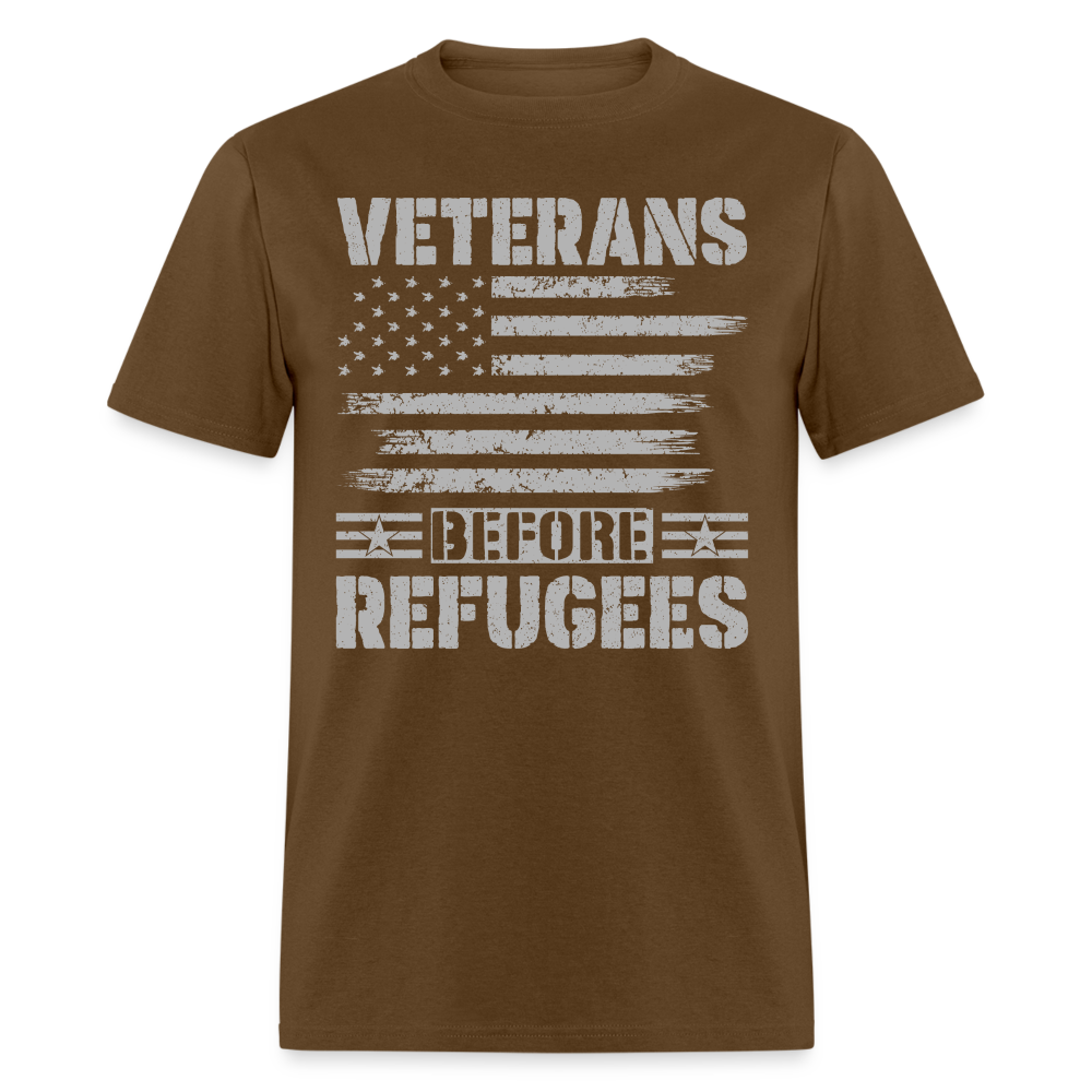 Veteran Before Refugees T-Shirt - brown