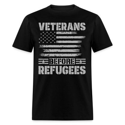 Veteran Before Refugees T-Shirt - black