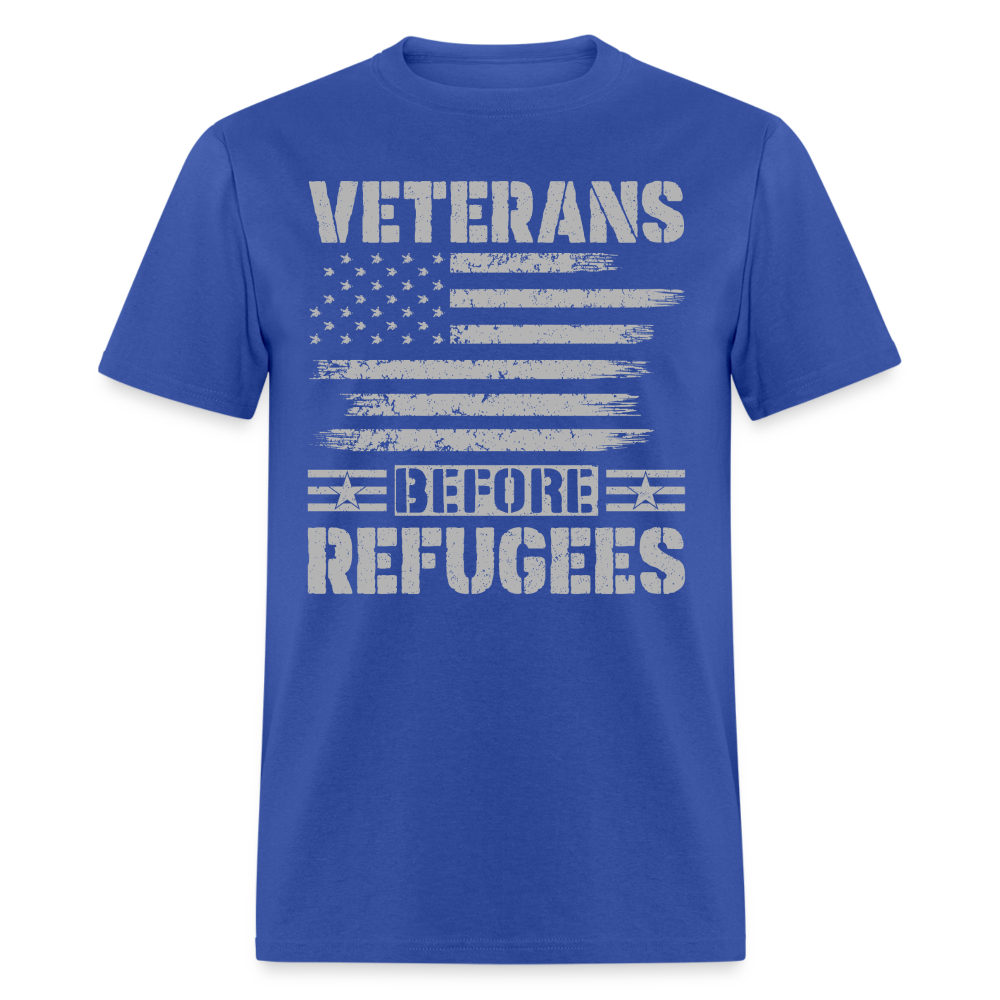 Veteran Before Refugees T-Shirt - royal blue