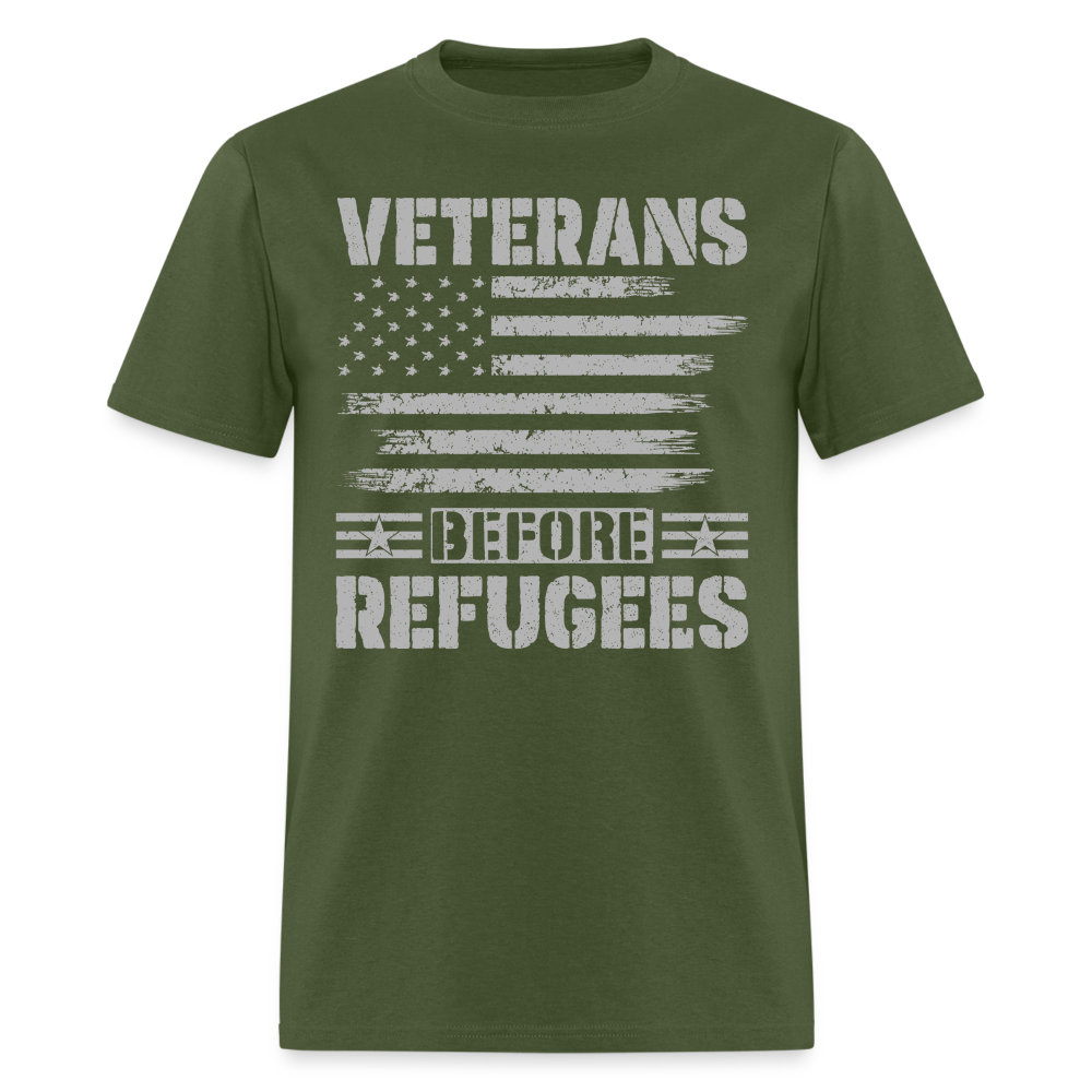 Veteran Before Refugees T-Shirt - military green