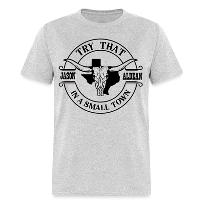 Try That In A Small Town T-Shirt (Jason Aldean) - heather gray