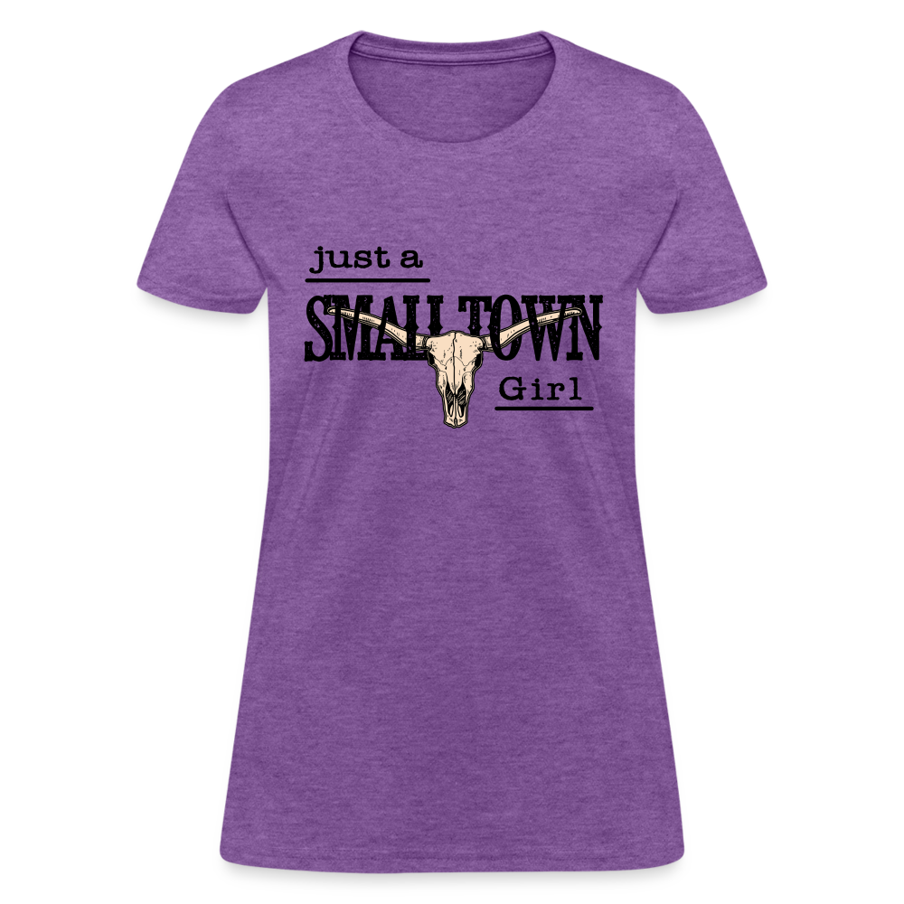 Just A Small Town Girl T-Shirt - purple heather