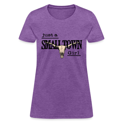 Just A Small Town Girl T-Shirt - purple heather