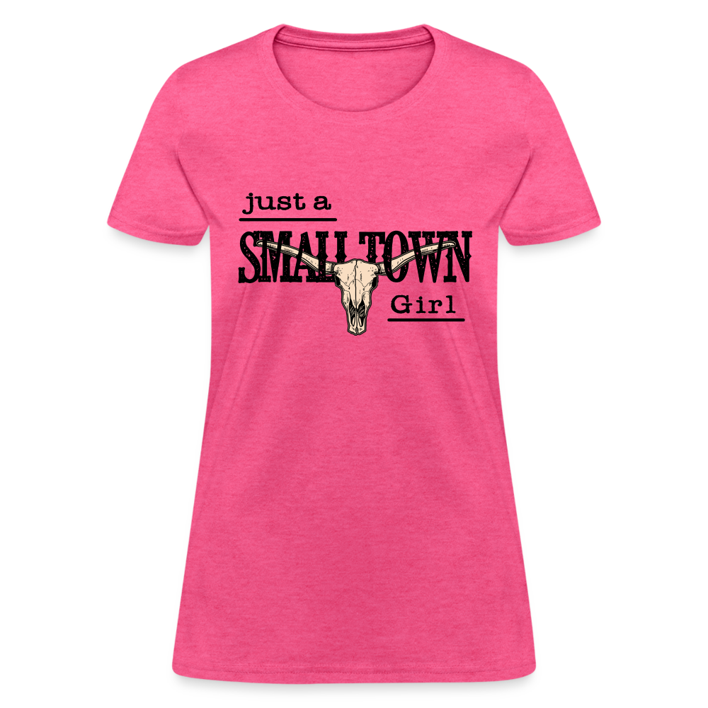 Just A Small Town Girl T-Shirt - heather pink