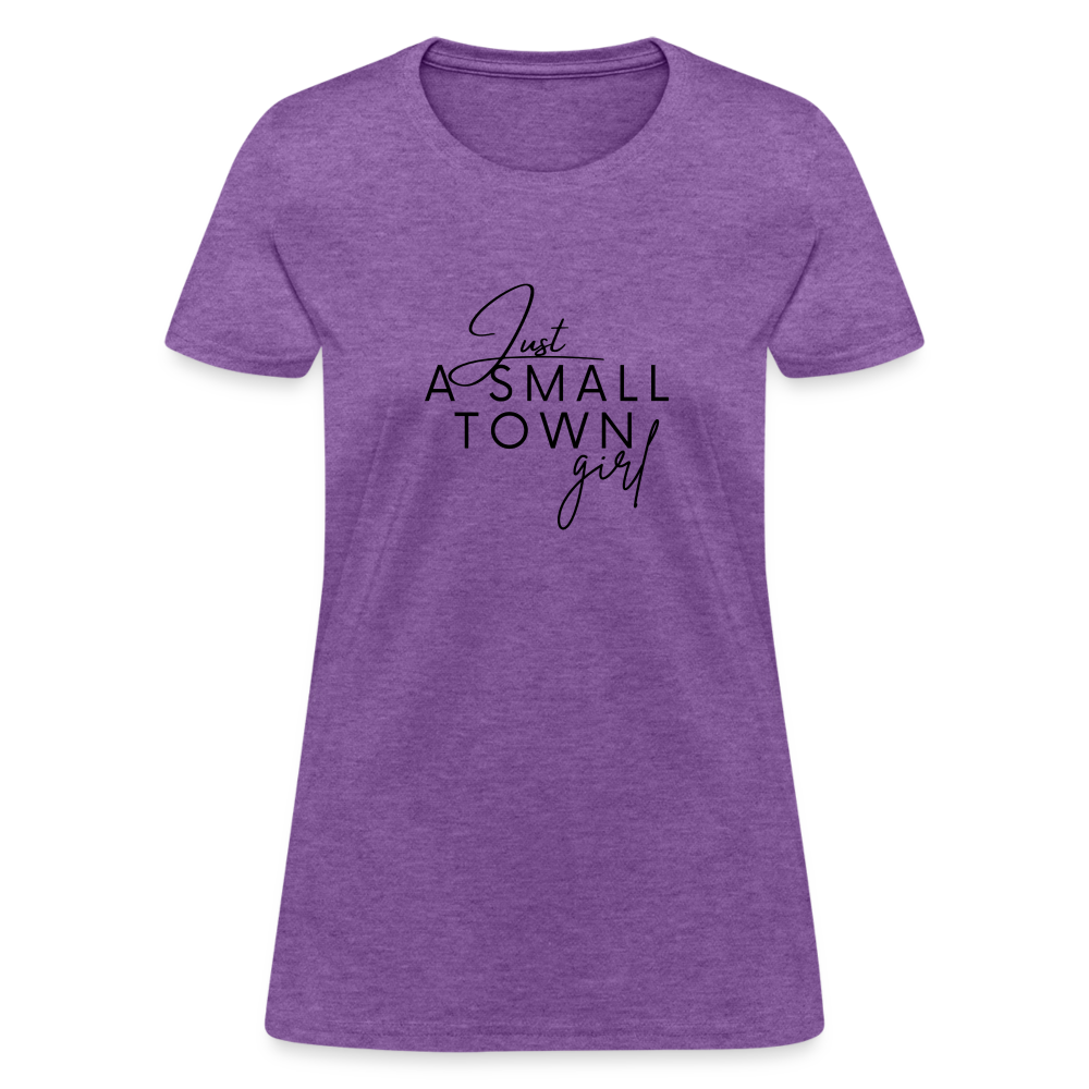 Just A Small Town Girl T-Shirt - purple heather