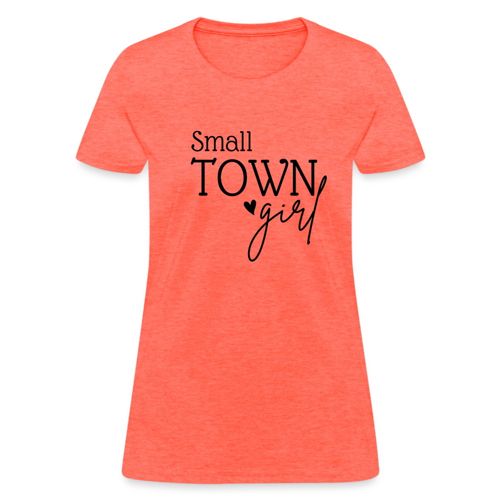 Small Town Girl T-Shirt - heather coral