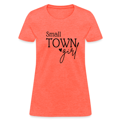 Small Town Girl T-Shirt - heather coral