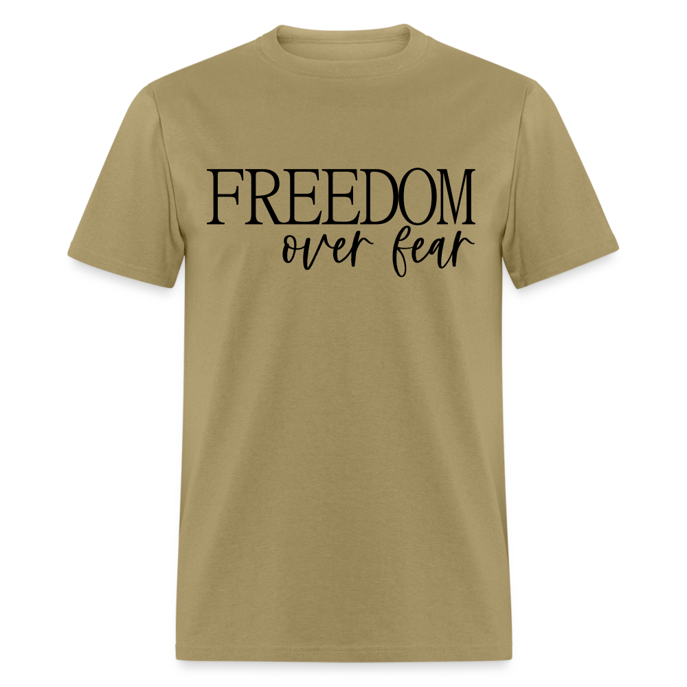 Freedom Over Fear T-Shirt - khaki