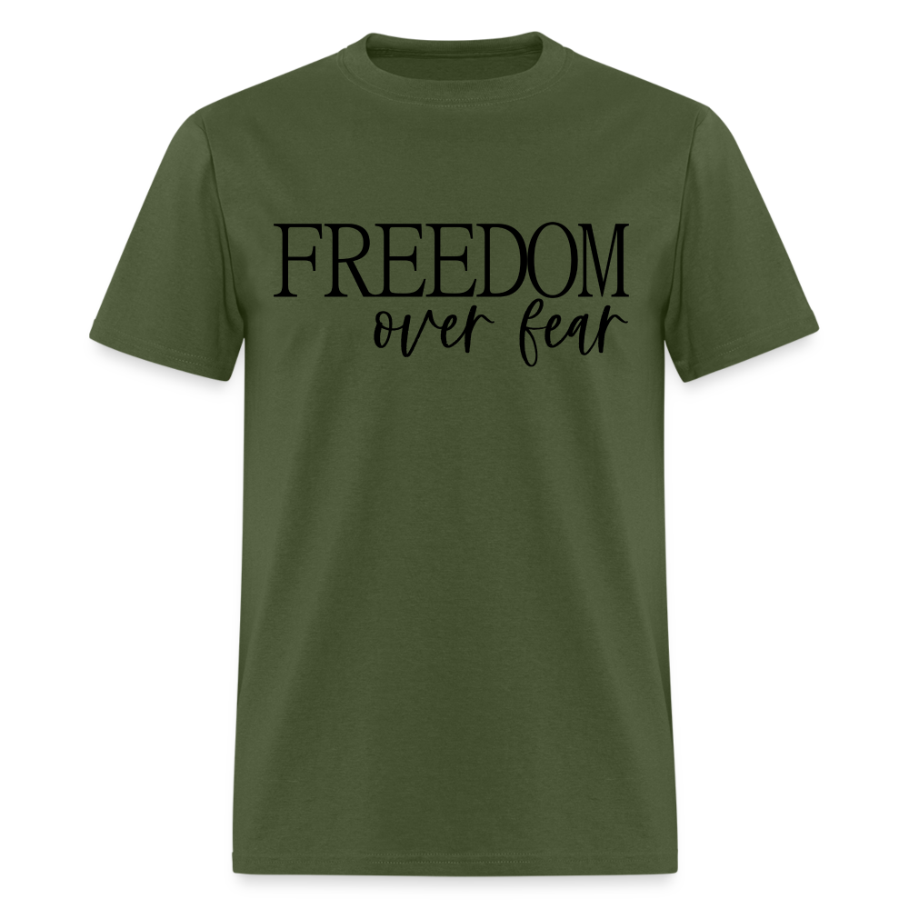 Freedom Over Fear T-Shirt - military green