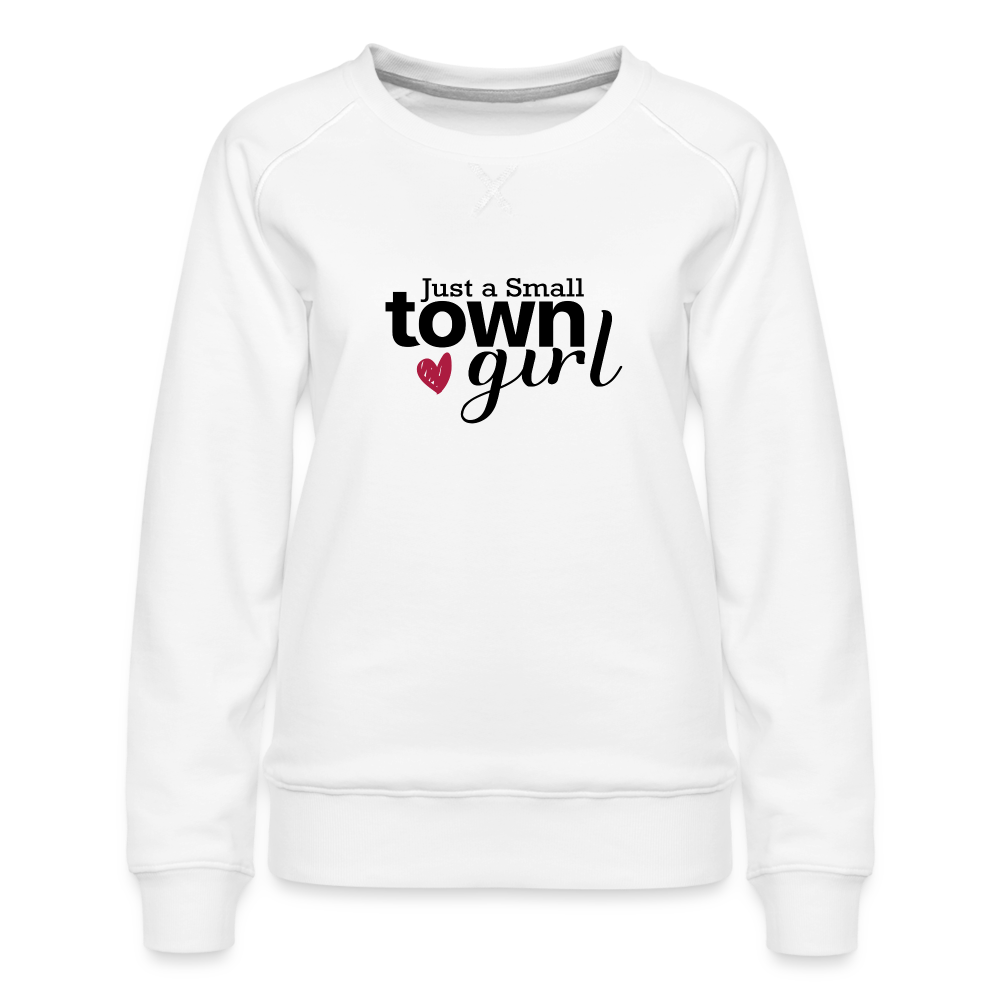 Just a Small Town Girl Sweatshirt - white