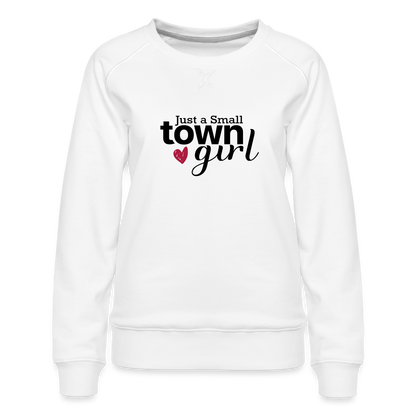 Just a Small Town Girl Sweatshirt - white