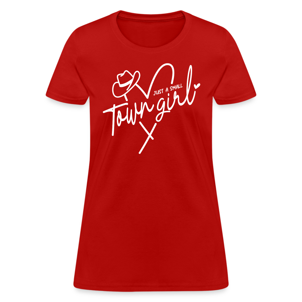 Just A Small Town Girl T-Shirt - red