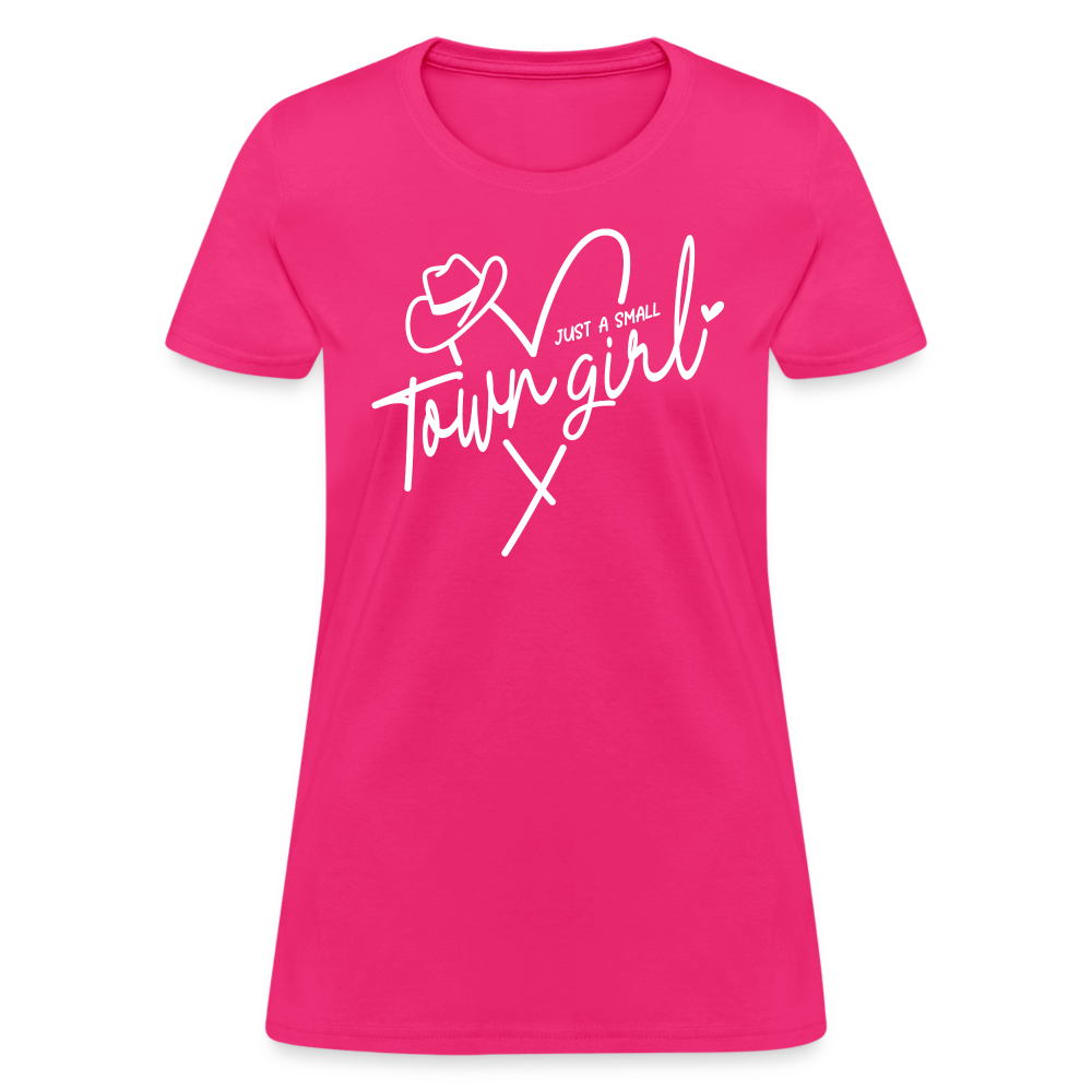 Just A Small Town Girl T-Shirt - fuchsia
