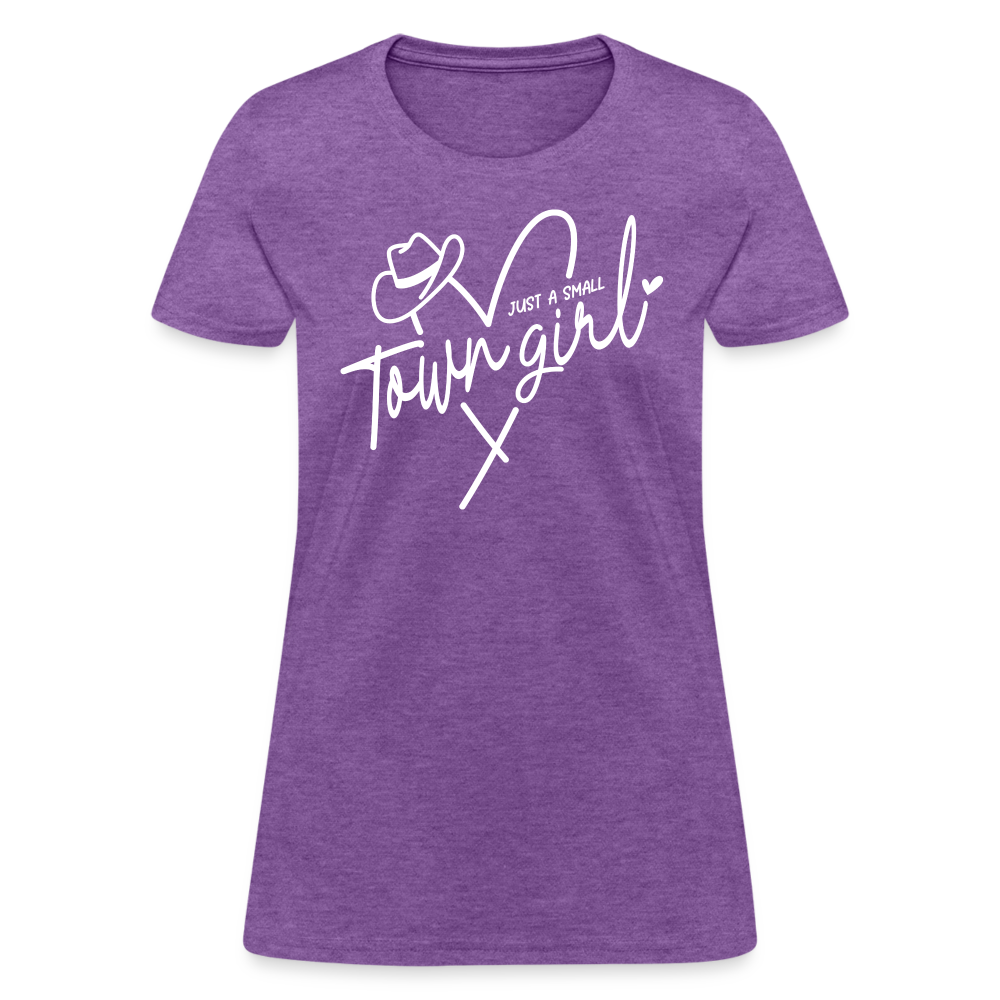 Just A Small Town Girl T-Shirt - purple heather