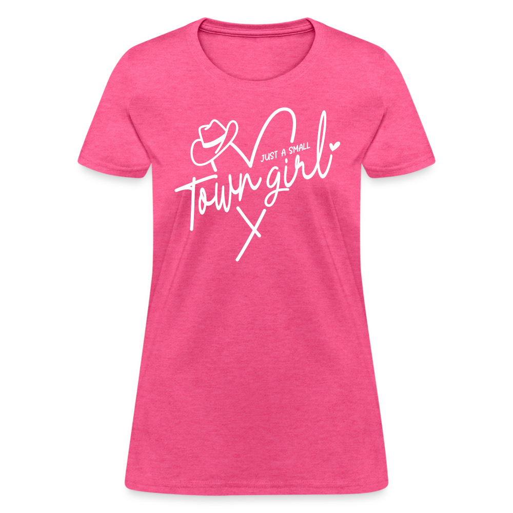 Just A Small Town Girl T-Shirt - heather pink