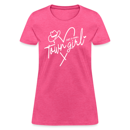 Just A Small Town Girl T-Shirt - heather pink