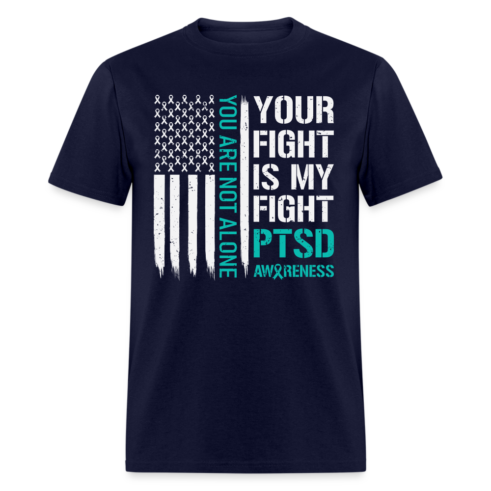 You Are Not Alone PTSD Awareness T-Shirt - navy