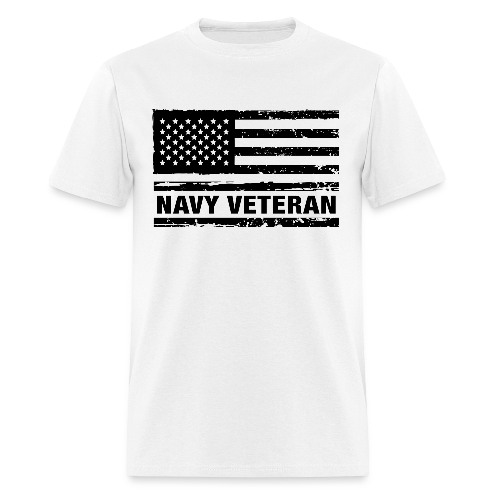 Navy Veteran T-Shirt - white